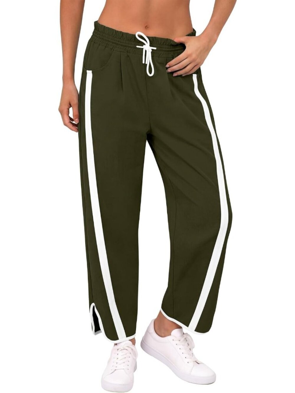 Chic Wide Leg Striped Track Pants for Women | Comfortable & Stylish Athleisure